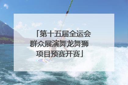 第十五届全运会群众展演舞龙舞狮项目预赛开赛